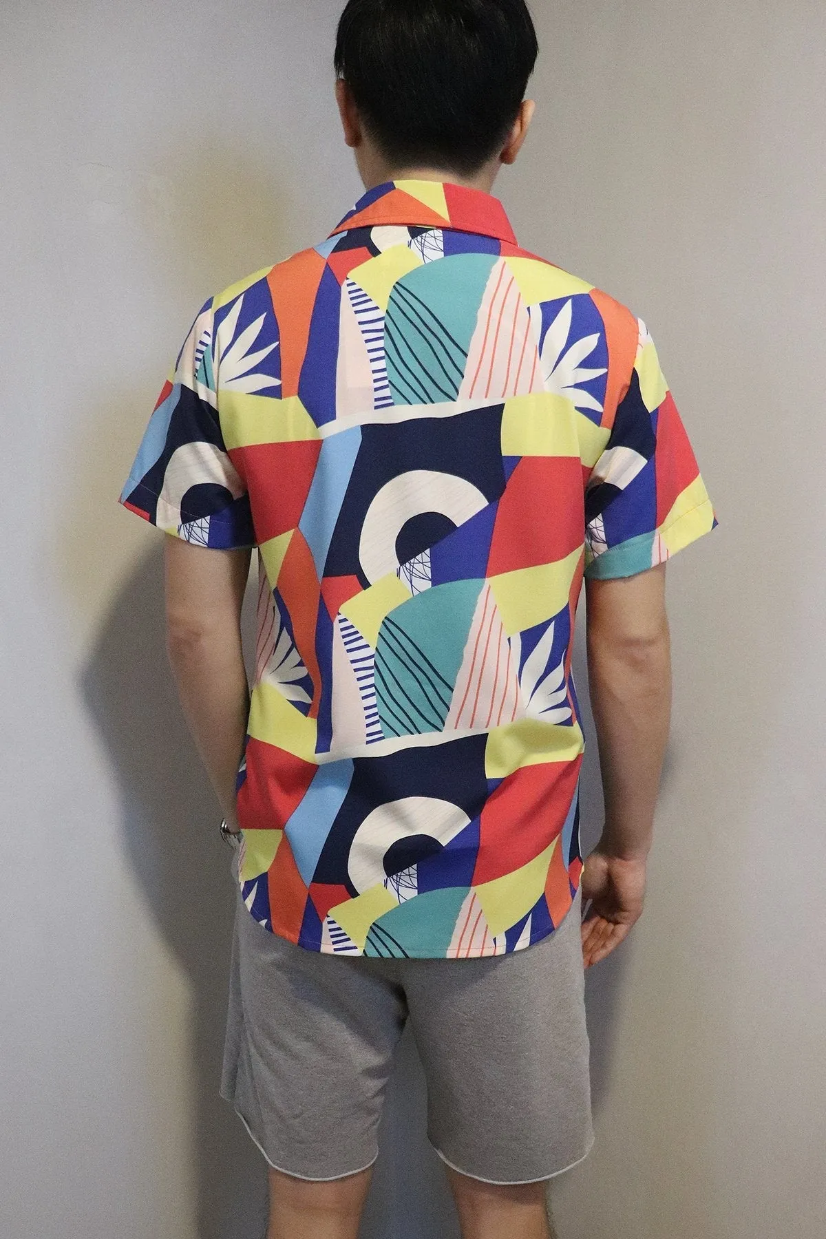 MADEBYNM DADDY JOYTON COLOURFUL ABSTRACT BUTTONED SHIRT